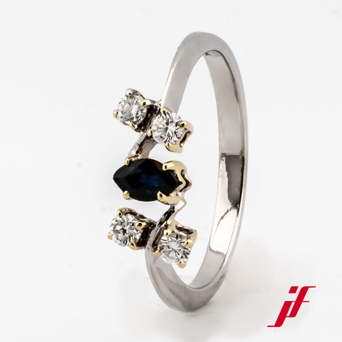 Anello 585 14k oro - anello, bianco
