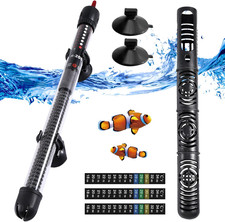 Riscaldatore Acquario 200W 200L Con Ventose, Temperatura Regolabile Riscaldatore