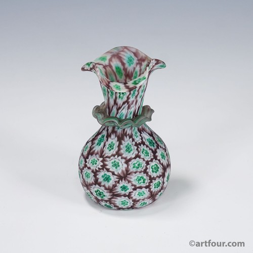 Antico vaso millefiori verde - verde, e