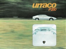 PROSPETTO: LAMBORGHINI " URRACO P 250 " (2500 cc, 220 CV) - 1973 ! = RARO!