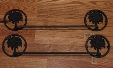 Set 2 portasciugamani da parete SC South Carolina Palmetto in ferro battuto