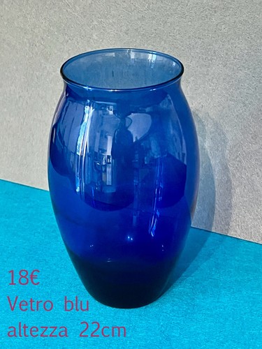 Vaso vetro blu - in,