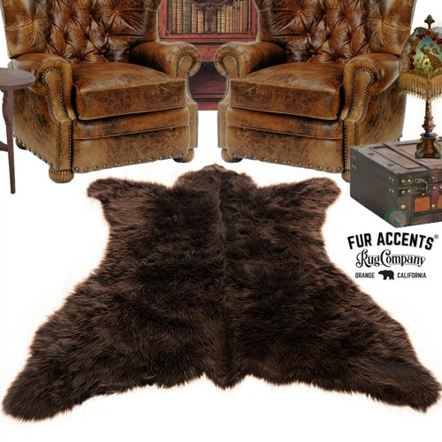 Tappeto pelle orso marrone - di,