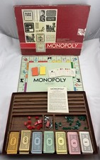 Gioco da tavolo Deluxe Monopoly 1964 di Parker Brothers completo ottime condizioni