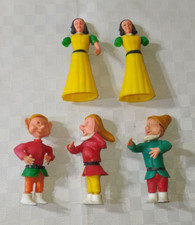 5 PERSONAGGI PLASTICA COMPONIBILI BIANCANEVE I SETTE NANI IL GIOCATTOLO BOLOGNA
