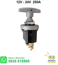 INTERRUTTORE STACCABATTERIA STACCA BATTERIA 12V  / 24V 250A TRATTORI AUTO CAMION