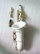 Nuovo sassofono soprano alta qualità S-991 bianco sax soprano curvo con custodia
