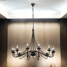 Lampadario grande nero Ø85 cm