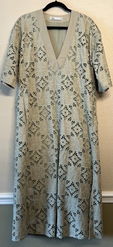 Abito oversize ricamato zara - ricamato,