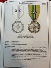 Croce commemorativa  militare nel  Golfo Persico con Spade Conio Lorioli