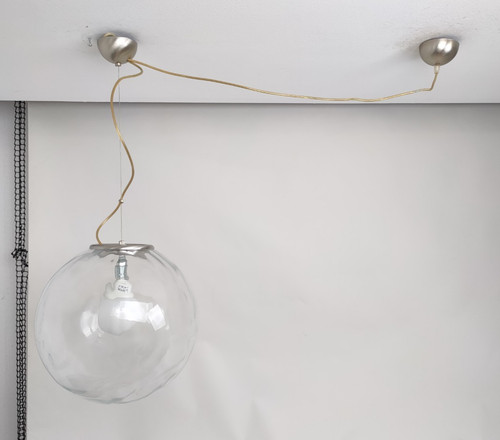 Lampadario palla sfera vetro