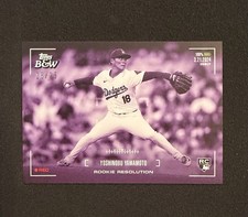 2024 Topps Black & White Rookie Resolution RR11 Yoshinobu Yamamoto RC Viola/25