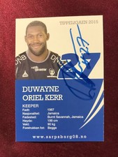 Autografo DUWAYNE KERR-Sarpsborg 08-15 Cappellini GIAMAICA-Ex-Portmore Utd-firmato-AK