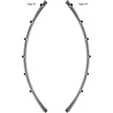 coppia Aste curve in acciaio