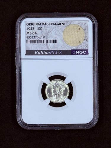 1943 10c mercury dime ngc - dime, ms64