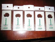5 tasche apribottiglie birra Heineken Premium Light Lager apribottiglie bar frigo magnete nuove