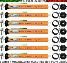 SERRANDE AVVOLGIBILI 40 KG SETTE MOTORI ELETTRICI 220 V STAFFA L TAPPARELLE AUTO