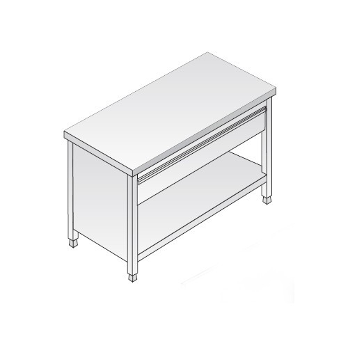 Cassettiera 80x70x85 acciaio