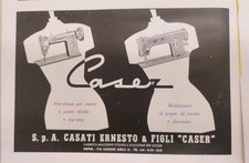 Pubblicità 13x20 Cm  Anni 50 macchina Da Cucire Caser Casati Ernesto Spa Pavia 