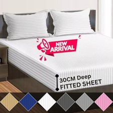 Lenzuolo con angoli extra profondi 30 cm elastico singolo matrimoniale super king size lenzuola