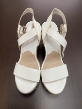 SANDALI STRADIVARIUS BIANCHI CON PLATEAU E ZEPPA MIS 38