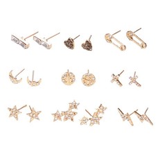  9 paia di orecchini per le