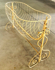 CARROZZINA DONDOLO CULLA BAMBINI FERRO BATTUTO VINTAGE ORIGINALE ANNI 50/60