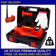 Pompa Compressore Aria Sollevamento Cric Auto Elettrico Idraulico a Pavimento 5T 135-360mm 12V