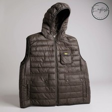 Barbour International Ouston Gilet Trapuntato con Cappuccio Uomo XL Nero 