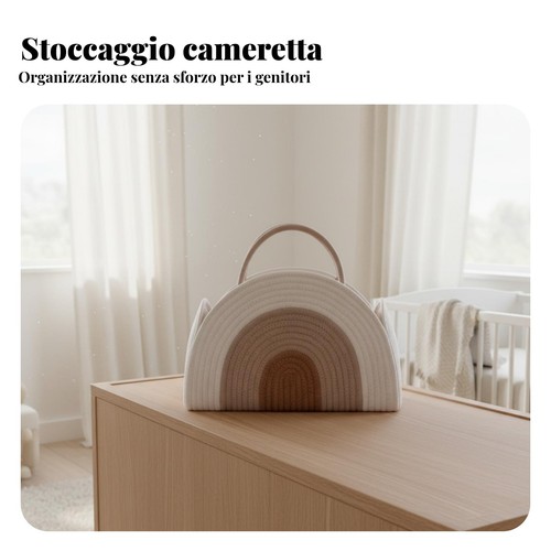 Cesto portapannolini corda - cesto,