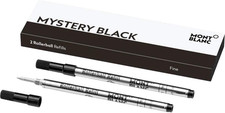 Mont blanc Rollerball Ricariche (F) Mystery Black 105162 - Penna ad Asciugatura Rapida Refi...