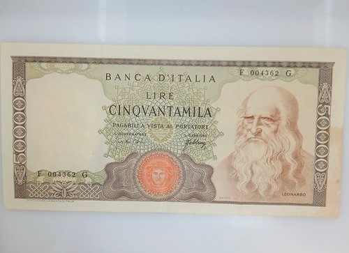 Banconota lire 50000 leonardo - banconota,