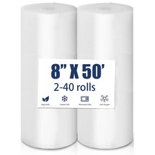 Sacchetti Sigillanti Sottovuoto 8"x50' Goffrati 4 Mil Salva Alimenti Magic Sigillo Conservazione Senza BPA