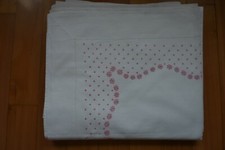 LENZUOLA MATRIMONIALI RICAMO A MANO ROSA SU BIANCO