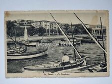 LA SPEZIA la banchina barca vela pescatore animata vecchia cartolina