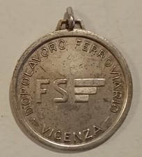 VICENZA MEDAGLIA FERROVIE TRASPORTI DOPOLAVORO FERROVIARIO VEDI...