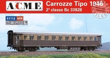 ACME 51112 carrozza FS Tipo 1946 castano-isabelle 2° classe Bz33828 - Epoca III