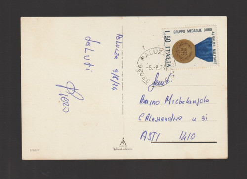 Affrancatura lire medaglie - lire,
