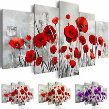 Papaveri Fiori Quadro su Tela TNT Stampe Immagini Murale Quadri b-A-0001-b-n