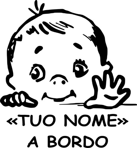 Adesivo nascita bimbo tuning - adesivo,