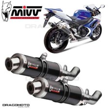 Scarico doppio SUZUKI GSX-R 1000 2007 2008 MIVV Gp Nero