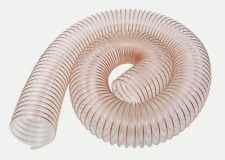 TUBO FLESSIBILE TRASPARENTE CON SPIRALE IN ACCIAIO  da 50 a 120 VARIE MISURE