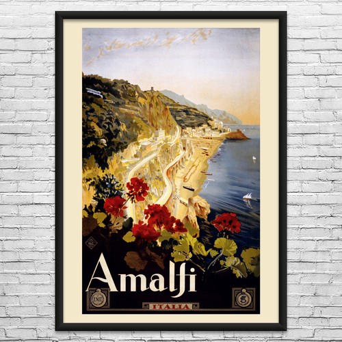 Poster amalfi vintage - amalfi,