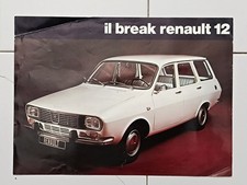 RENAULT  12 Break Depliant Pubblicitario ORIGINALE Testo in ITALIANO