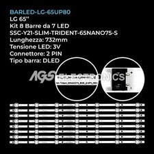 KIT 8 BARRE STRIP 7 LED TV LG