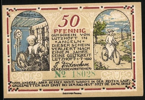 Notgeld lutzhöft 1920 - lutzhöft, 50
