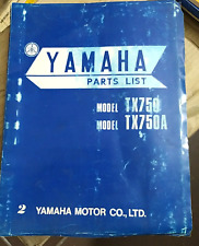 MANUALE CATALOGO RICAMBI YAMAHA TX 750 TX 750 A ULTIMO PEZZO