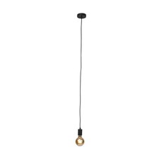 Lampada led a sospensione Livarno filo nero 120 cm base 10 cm nera 2700k luce bi