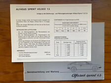 Alfasud Sprint 1.5 + Manuale