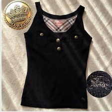 Camicia Burberry Blue Label Nova Check lana nera 38/M (US:S) 114474c